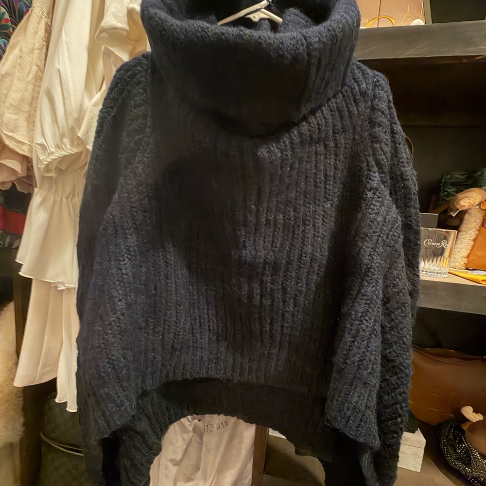Michael Kors Dark Blue Cowl Neck Sweater